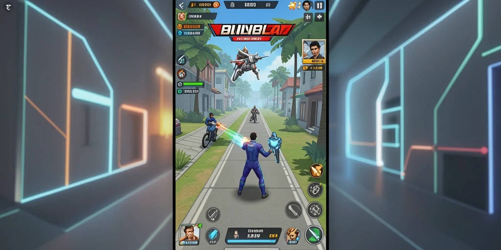 Screenshot menampilkan level baru yang penuh warna.