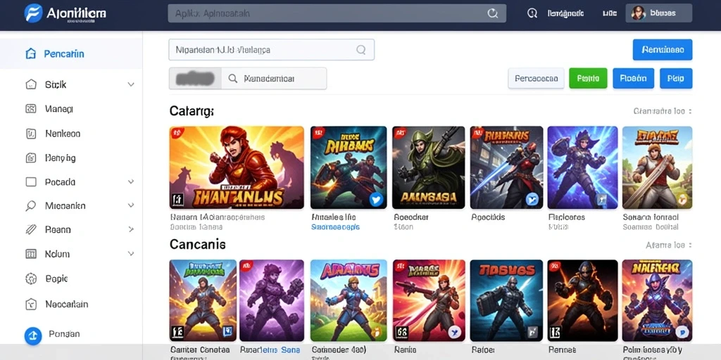 Tampilan awal permainan yang menarik dan penuh warna.